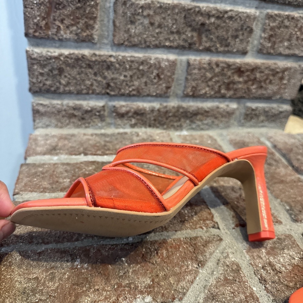 Dolce Vita Womens Sandals Orange Mesh Open-Toe Slide Square Toe Size‎ 6.5 #225 - Picture 8 of 16